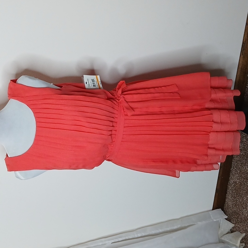 Relativity pink pleated mini dress size small